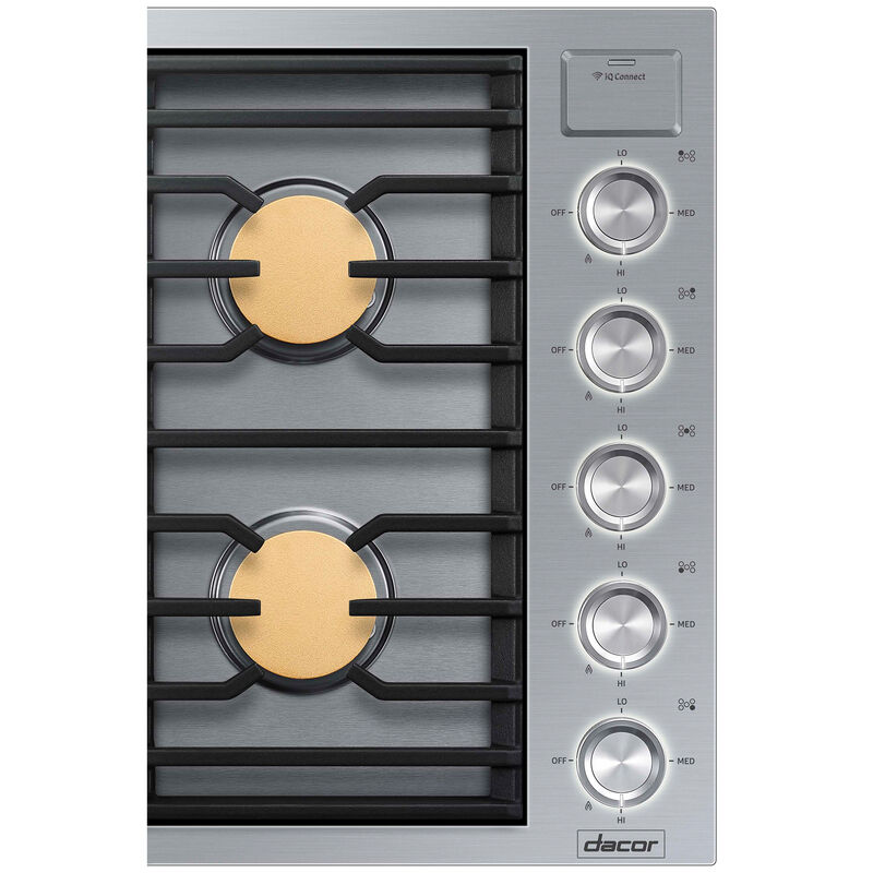 Dacor Contemporary 36 in. 5-Burner Smart Natural Gas Cooktop with Simmer Burner & Power Burner - Silver Stainless, , hires
