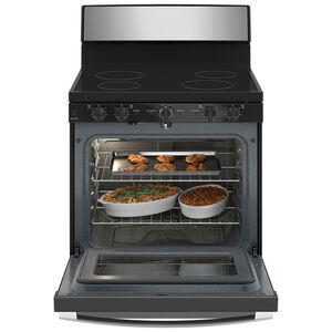 GE 30 in. 5.0 cu. ft. Electric Range with 4 Radiant Burners - Stainless Steel, , hires