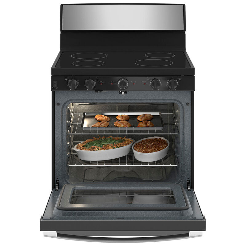 GE 30 in. 5.0 cu. ft. Electric Range with 4 Radiant Burners - Stainless Steel, , hires