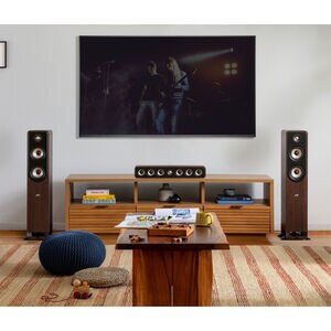 Polk Signature Elite ES50 High-Quality Compact Floor-Standing Tower Speaker - Brown, Brown, hires