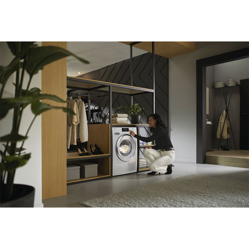 Miele 24 in. 4.0 cu. ft. Stackable Ventless Electric Dryer with ECODRY Technology & Steam Cycle - White, , hires
