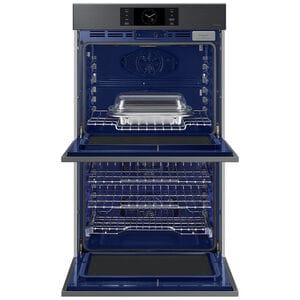 Samsung Bespoke 30 in. 10.2 cu. ft. Smart Top Control SteamElectric Double Wall Oven with Dual Convection - Matte Black, , hires