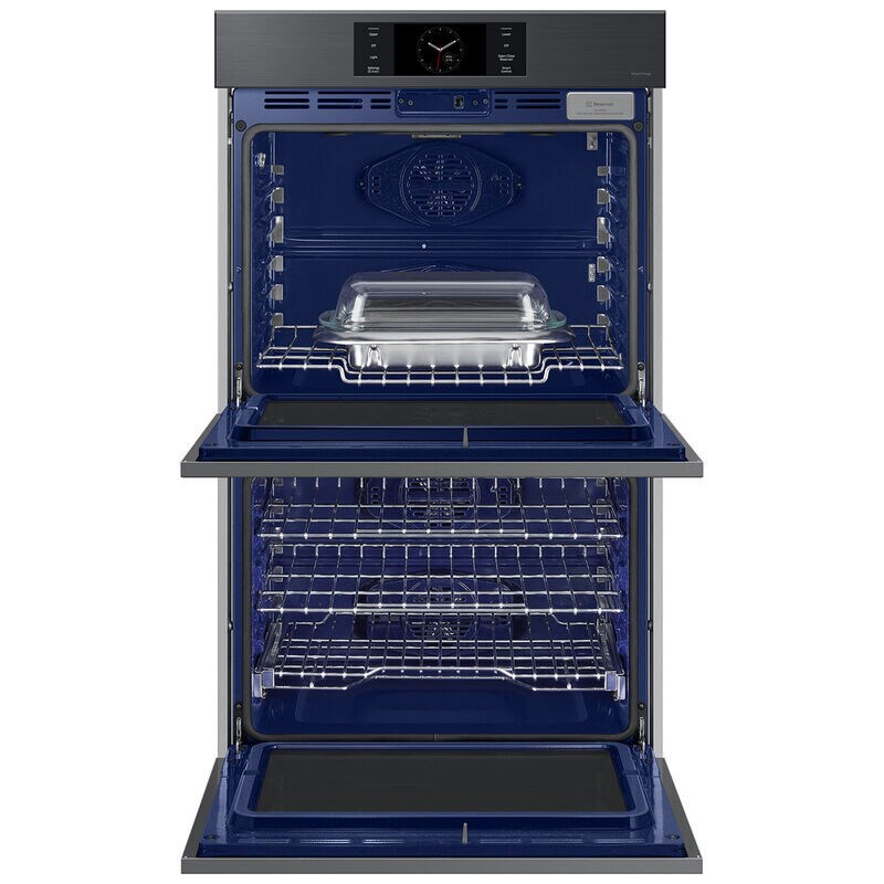 Samsung Bespoke 30 in. 10.2 cu. ft. Smart Top Control SteamElectric Double Wall Oven with Dual Convection - Matte Black, , hires