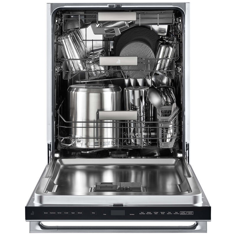 JennAir Noir Series 24 in. Built-In Dishwasher with Top Control, 38 dBA Sound Level, 14 Place Settings, 5 Wash Cycles & Sanitize Cycle - Stainless Steel, , hires
