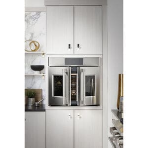 Monogram Statement Series 30 in. 5 cu. ft. Smart Electric Single Wall Oven with True European Convection - Stainless Steel, , hires