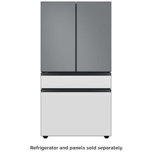 Samsung Bespoke 4-Door French Door Bottom Panel for Refrigerators - White Glass, , hires
