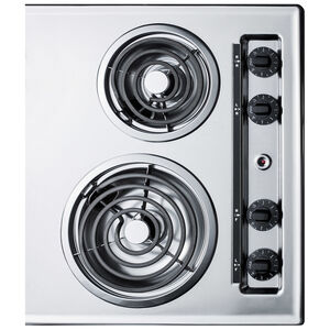 Summit 30 in. 4-Burner Electric Cooktop - Stainless Steel Look, , hires