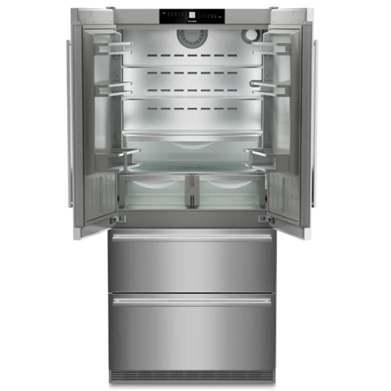Liebherr 36 in. 19.5 cu. ft. Counter Depth 4-Door French Door Refrigerator with Ice Maker - Stainless Steel, , hires
