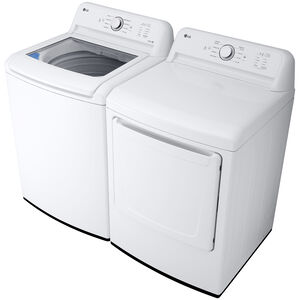 LG 27 in. 4.1 cu. ft. Top Load Washer with 4-Way Agitator, Slam Proof Glass Lid & True Balance Anti-Vibration System - White, White, hires