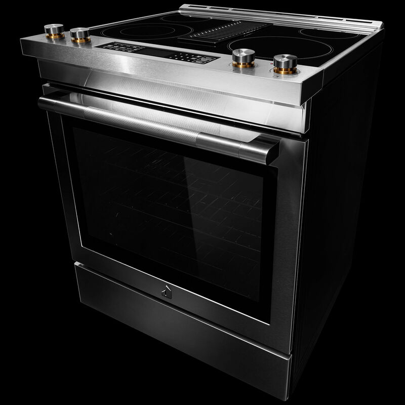JennAir 30 in. 6.2 cu. ft. Air Fry True European Convection Slide-In Electric Range with Radiant Burners - Stainless Steel, , hires