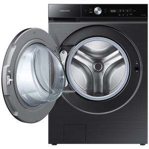 Samsung Bespoke 27 in. 5.3 cu. ft. Smart Stackable Front Load Washer with Super Speed Wash & AI Smart Dial - Brushed Black, Brushed Black, hires