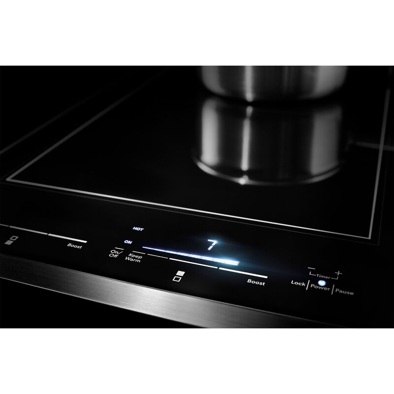 JennAir Lustre Stainless 24 in. 4-Burner Induction Cooktop with Simmer Burner & Power Burner - Stainless Steel, , hires
