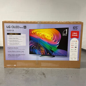LG - 65" Class C6A Series OLED evo 4K UHD Smart webOS TV (Open Box Good Condition), , hires