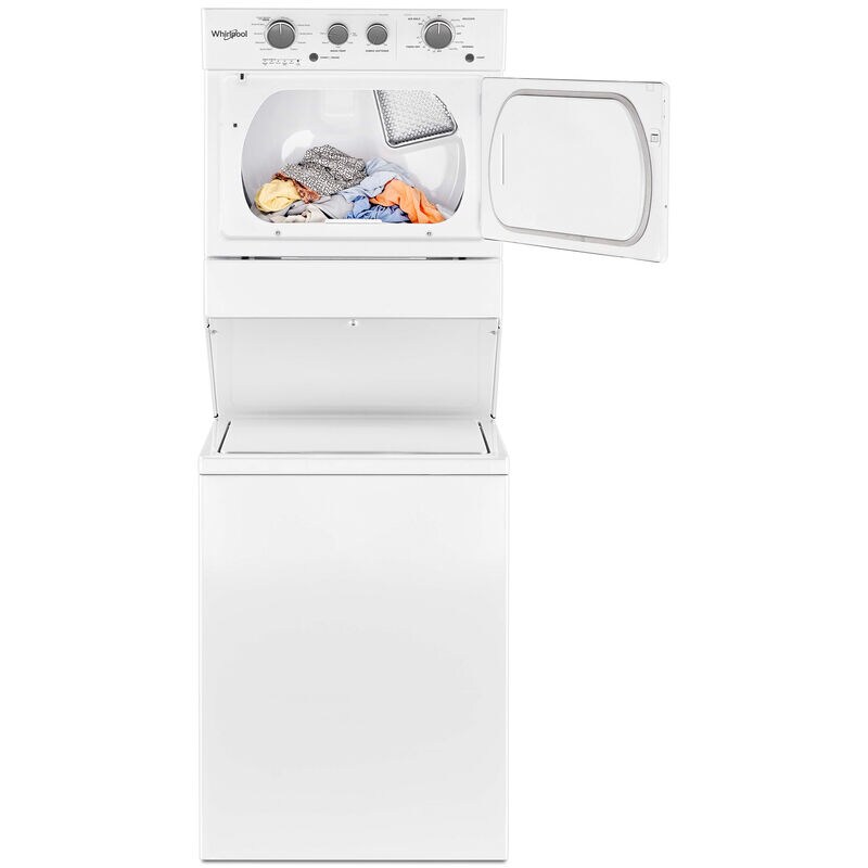 Whirlpool 27 in. Laundry Center with 3.5 cu. ft. Washer with 9 Wash Programs & 5.9 cu. ft. Gas Dryer & 4 Dryer Programs - White, , hires