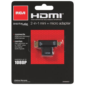 RCA 2-In-1 Mini & Micro HDMI Adapter, , hires