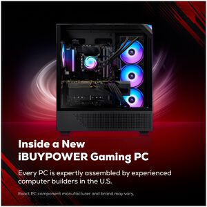 iBUYPOWER Element Gaming Desktop with AMD Ryzen 7 7800X3D, 4.2 GHz, 8-Core CPU, AMD Radeon RX 9070 XT, 16GB VRAM GPU, 32 GB RAM, 1 TB SSD & Windows 11 Home - Black, , hires