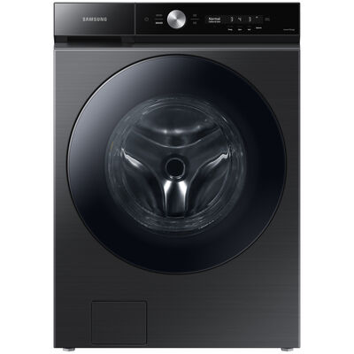 Samsung Bespoke 27 in. 5.3 cu. ft. Smart Stackable Front Load Washer with Super Speed Wash & AI Smart Dial - Brushed Black | WF53BB8700AV