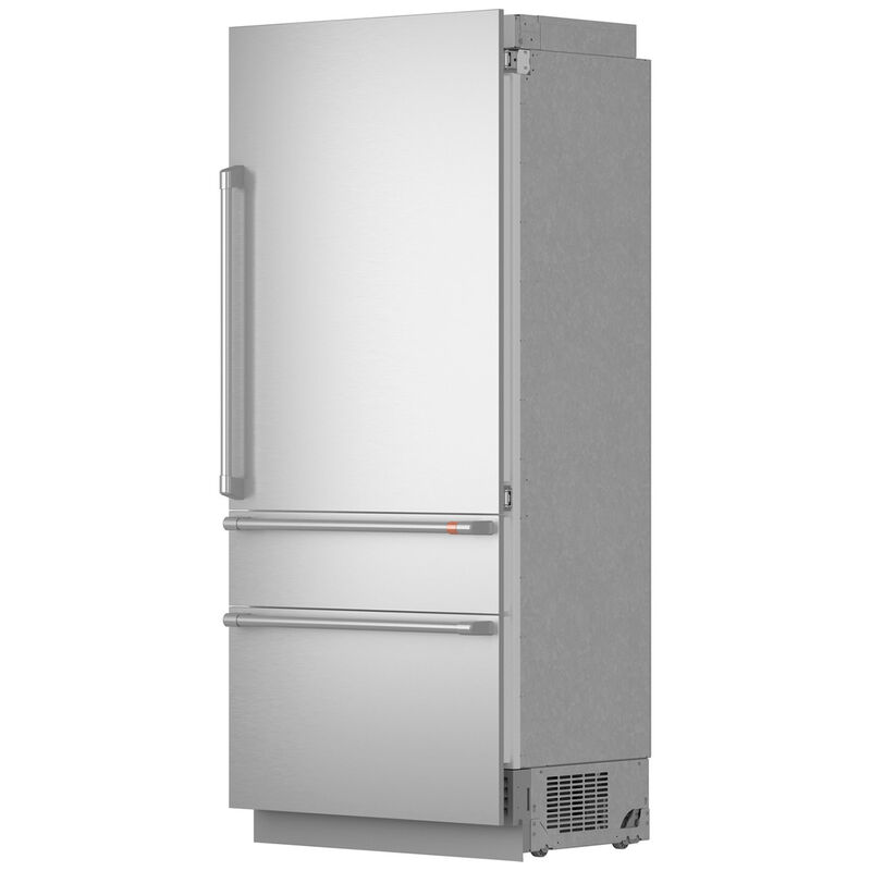 Cafe 36 in. 20.1 cu. ft. Built-In Smart Counter Depth Bottom Freezer Refrigerator with Ice Maker - Stainless Steel, , hires