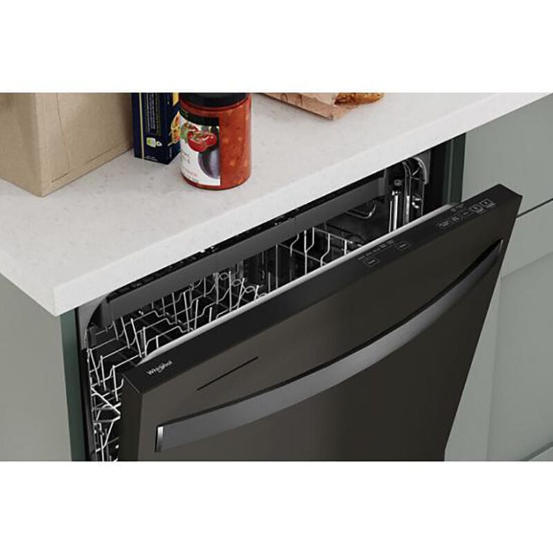 Whirlpool 24 in. Top Control Dishwasher with 47 dBa Sound Level & 3rd-Rack - Fingerprint resistant Black Stainless, Fingerprint Resistant Black Stainless, hires