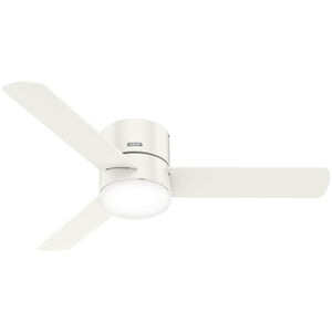 Hunter 52" Minimus Low Profile Ceiling Fan with LED Light Kit and Handheld Remote - Fresh White, White, hires