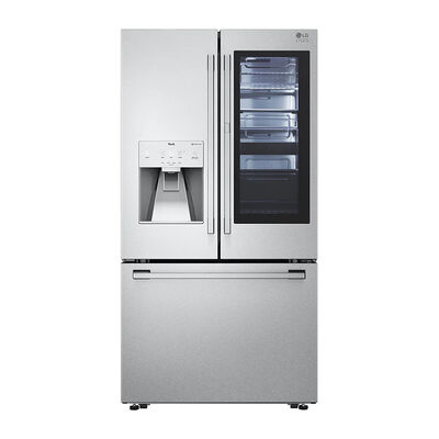 LG Studio 36 in. 23.5 cu. ft. Smart Counter Depth French Door Refrigerator with External Ice & Water Dispenser- Stainless Steel | SRFVC2416S