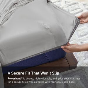 BEDGEAR Dri-Tec King / Cal King Size Sheet Set (Ideal for Adj. Bases) - Light Grey, , hires