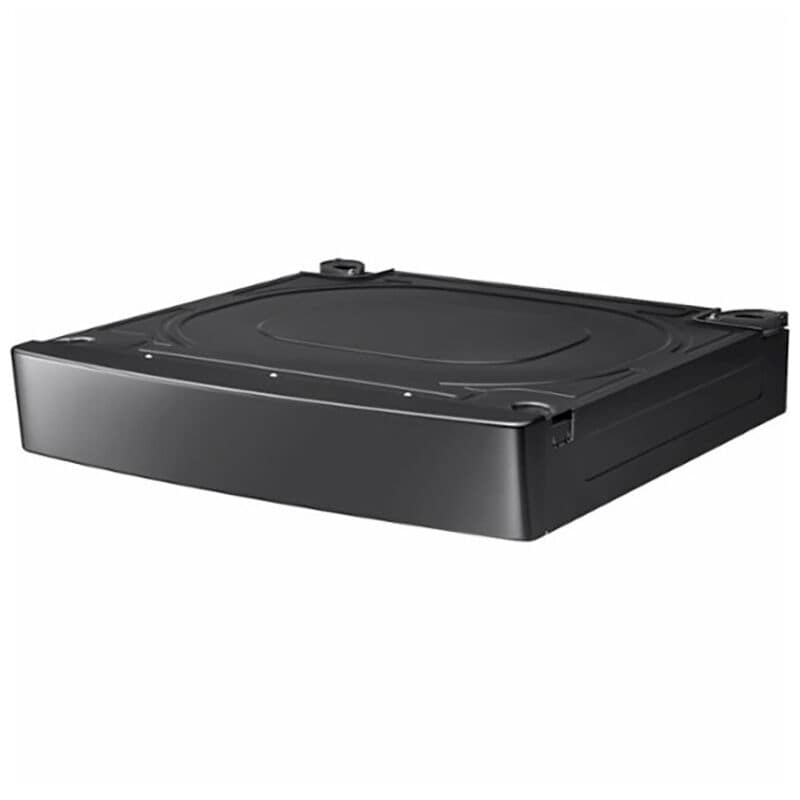 Samsung 27" Wide Riser - Brushed Black, Brushed Black/Black SS, hires