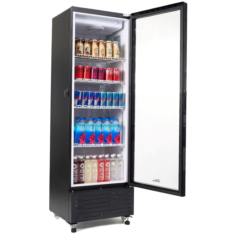 Premium Levella 23 in. 10.0 cu. ft. Beverage Center with Adjustable Shelves & LED Light Strip - Black, , hires