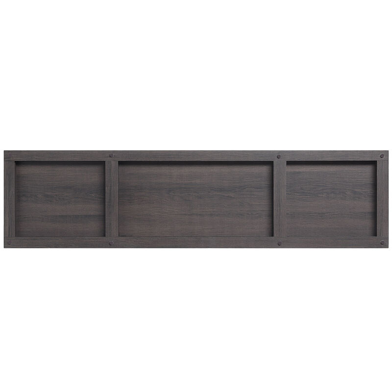 Manhattan Comfort Franklin 60" TV Stand with 2 Doors & Open Shelves - Brown, , hires