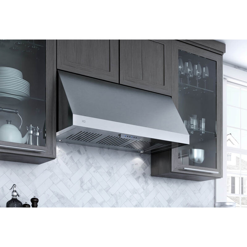 XO 48 in. Canopy Pro Style Range Hood with 3 Speed Settings, 1000 CFM, Convertible Venting & 3 Halogen Lights - Stainless Steel, , hires
