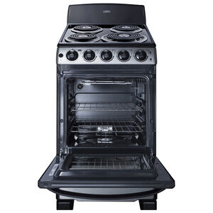 Summit 20 in. 2.3 cu. ft. Electric Range with Coil Burners - Stainless Steel, , hires