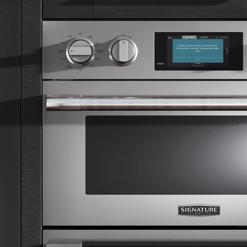 Signature Kitchen Suite 30 in. 6.4 cu. ft. Smart Speed/ Steam Electric Microwave/Wall Oven Combo with True European Convection & Sensor Cooking - Stainless Steel, , hires