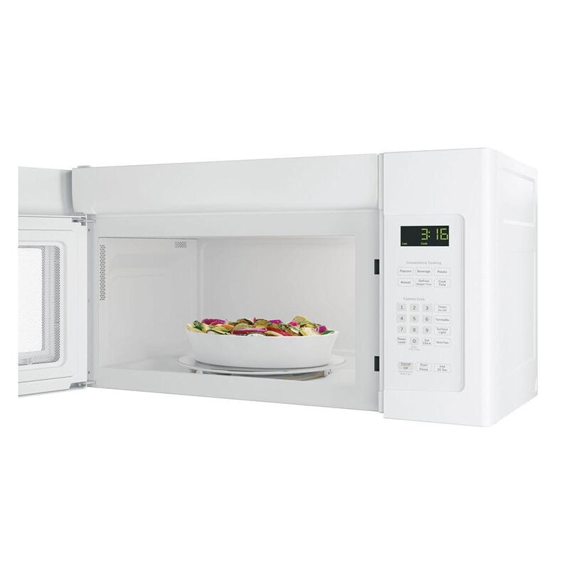 GE 30" 1.6 Cu. Ft. Over-the-Range Microwave with 10 Power Levels & 300 CFM - White, White, hires