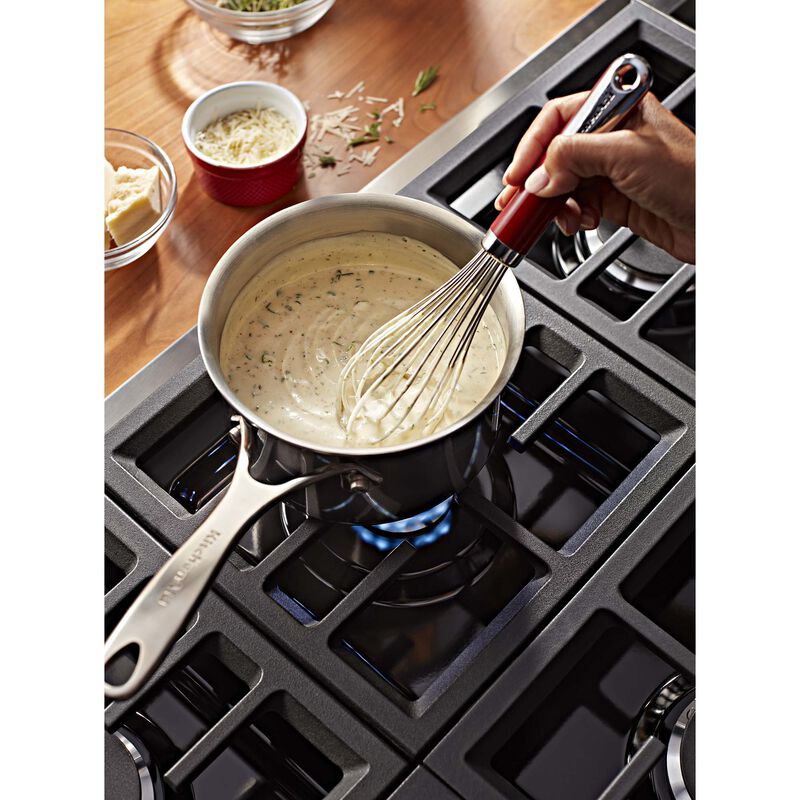 KitchenAid 48 in. 6-Burner Natural Gas Rangetop with Griddle, Simmer Burner & Power Burner - Stainless Steel, , hires