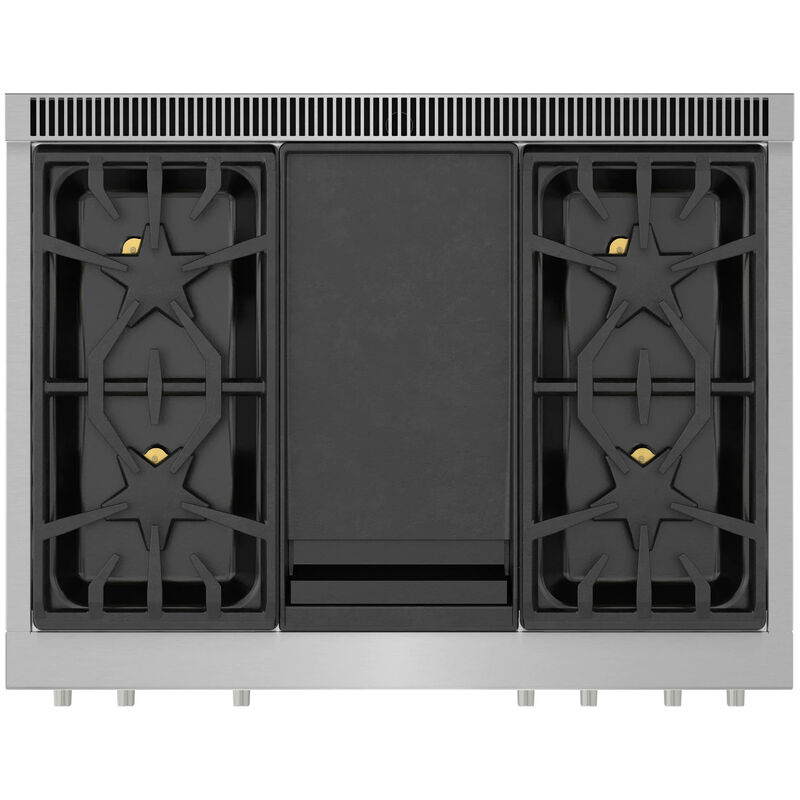 Thermador Pro Harmony Professional Series 36 in. 4.9 cu. ft. Smart True European Convection Dual Fuel Range with 4 Sealed Burners & Griddle - Stainless Steel, , hires