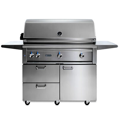 Lynx Professional 42 in. 4-Burner Liquid Propane Gas Grill with Rotisserie & Smoker Box - Stainless Steel | L42TRFLP