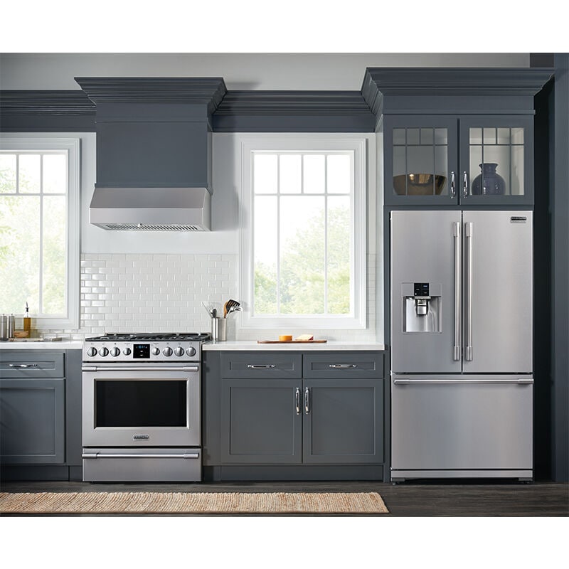 Frigidaire 30 in. Ducted Canopy Pro Style Style Range Hood with 400 CFM, 3 Fan Speeds & 4 LED Lights - Stainless Steel, , hires