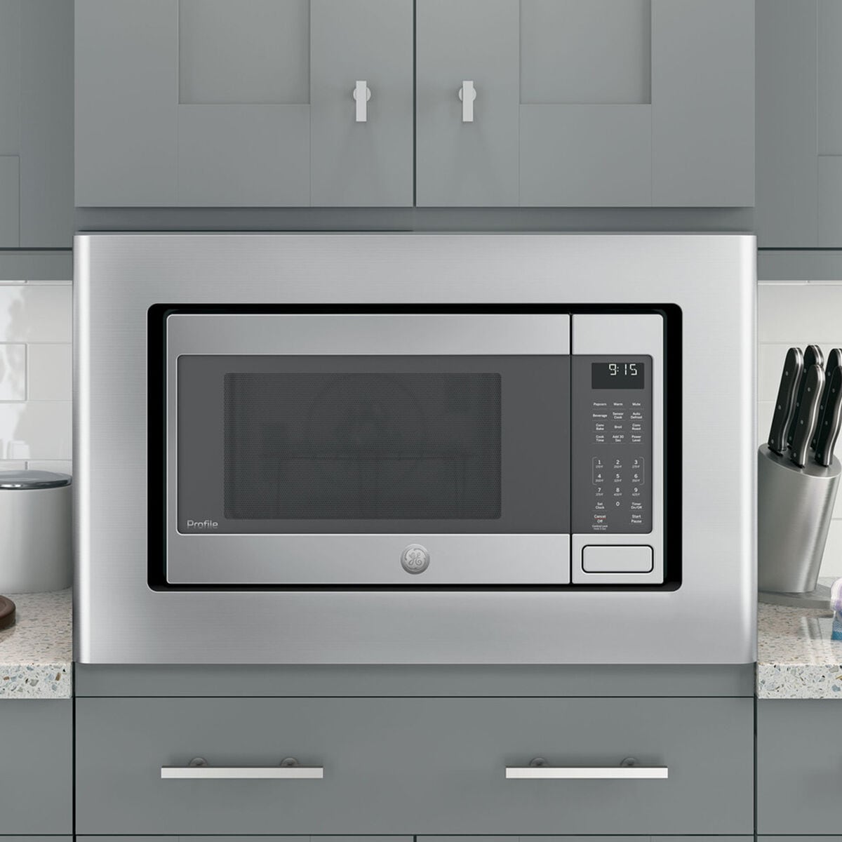 Built in ge microwave with trim kit hotsell