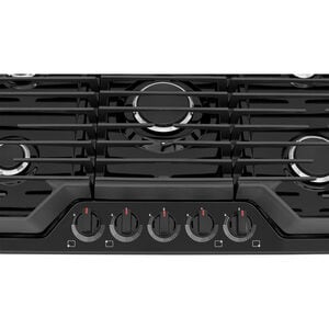 Frigidaire Gallery 36 in. 5-Burner Natural Gas Cooktop with Simmer Burner & Power Burner - Black, Black, hires