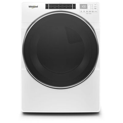 Whirlpool 27 in. 7.4 cu. ft. Stackable Gas Dryer with Sensor Dry, Sanitize & Steam Cycle - White | WGD8620HW