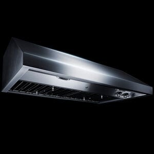 JennAir Pro-Style 36 in. Ducted Canopy Pro Style Style Range Hood with 600 CFM, 4 Fan Speeds & 2 Halogen Lights - Stainless Steel, , hires