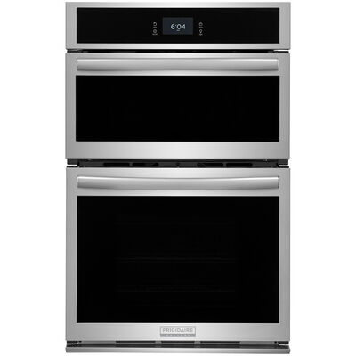 Frigidaire Gallery 27" 5.5 Cu. Ft. Electric Double Wall Oven with Standard Convection & Self Clean - Stainless Steel | GCWM2767AF