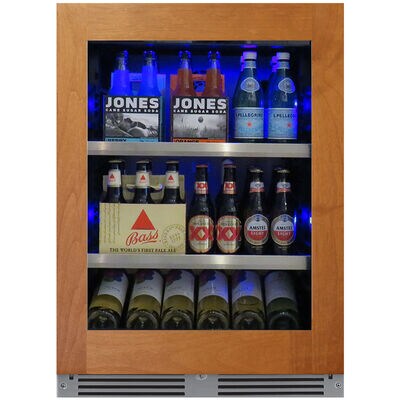 XO 24 in. Built-In/Freestanding Beverage Center with Pull-Out Shelves & Digital Control Right Hinged - Custom Panel Ready | XOU24BCGOR
