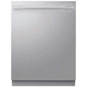 SKS 24 in. Top Control Flush-Mount Smart Dishwasher with 38 dBA Sound Level, 3rd Rack & Auto Open Door Drying - Stainless Steel, , hires