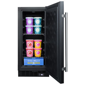 Summit 15" 2.4 Cu. Ft. Built-In or Freestanding Upright Freezer with Adjustable Shelves & Digital Control - Black, , hires
