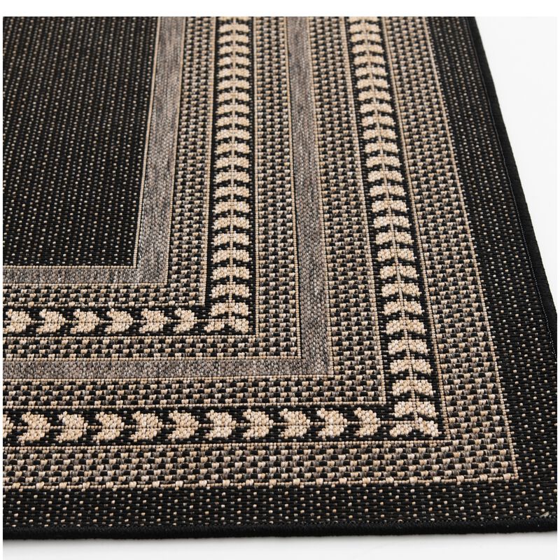 Natco Santorini Collection Outdoor Area Rug Sutton 7'10"x9'10" - Natural/Pebble, , hires