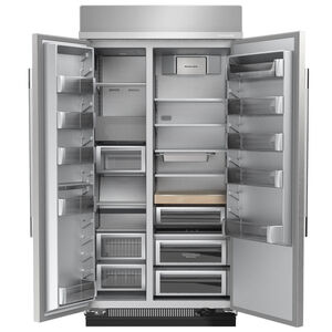 KitchenAid 48 in. 30.0 cu. ft. Built-In Counter Depth Side-by-Side Refrigerator with Ice Maker - Stainless Steel with PrintShield Finish, Stainless Steel with PrintShield Finish, hires