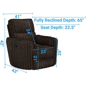 Catnapper Daydream Swivel Glider Recliner - Chocolate, Chocolate, hires