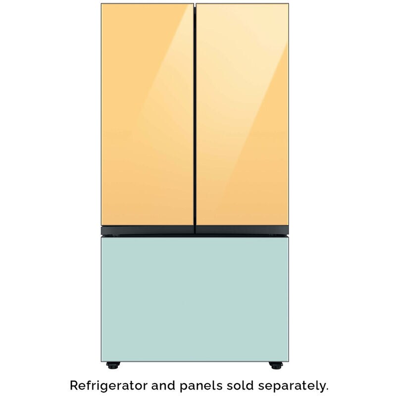 Samsung BESPOKE 3-Door French Door Bottom Panel for Refrigerators - Morning Blue Glass, , hires