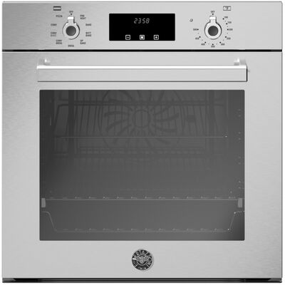 Bertazzoni Professional Series 24" 2.7 Cu. Ft. Electric Wall Oven with Standard Convection & Manual Clean - Stainless Steel | PROF24FSEXV